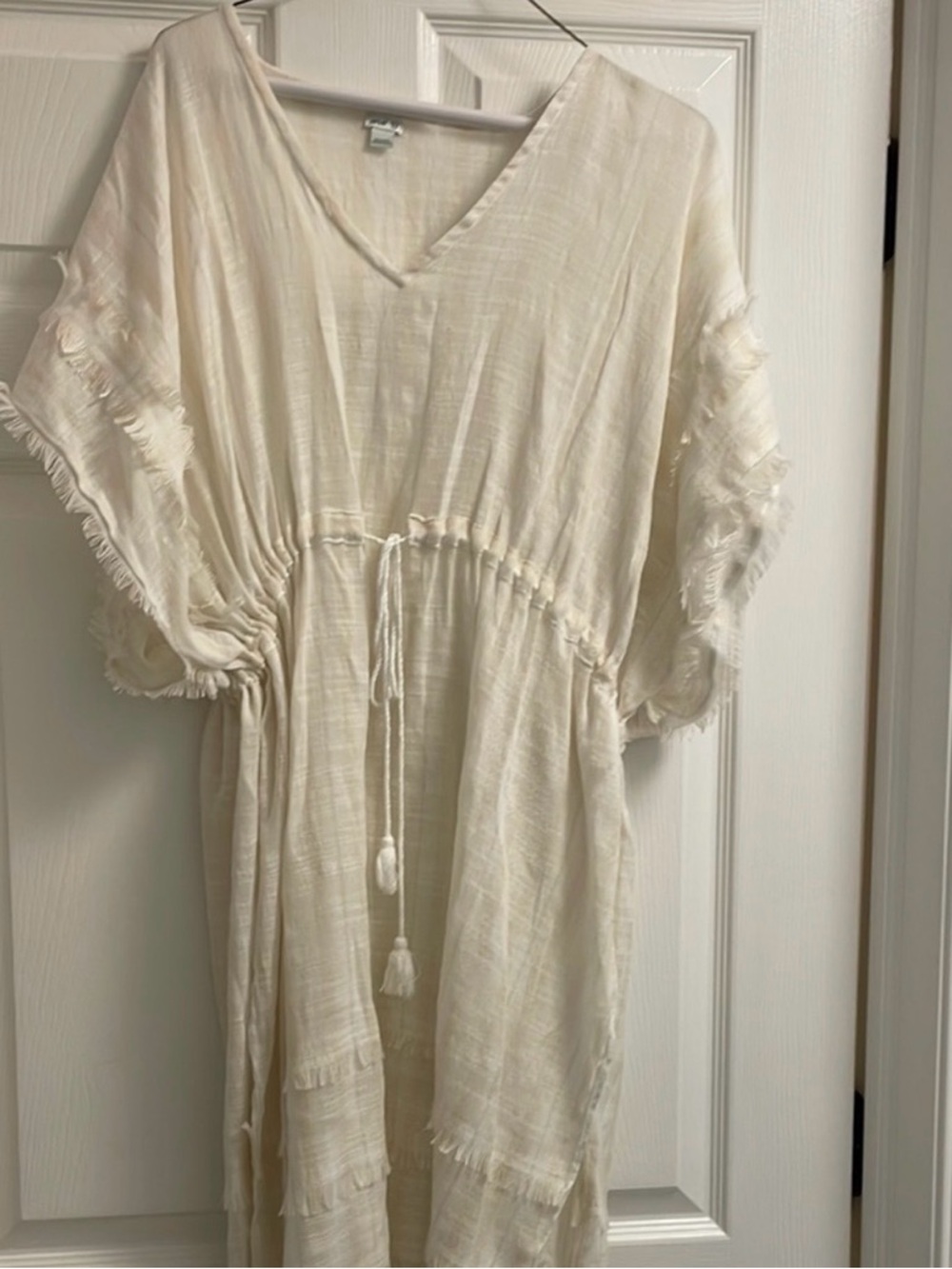 aerie Cream Fringe Swim Coverup Women’s Xsmall Small Boho